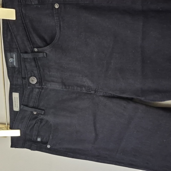 AG Adriano Goldschmied Mid Rise Stevie Slim Straight Black Jeans, Size 28 - Picture 4 of 14